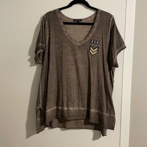 Army Green V-Neck